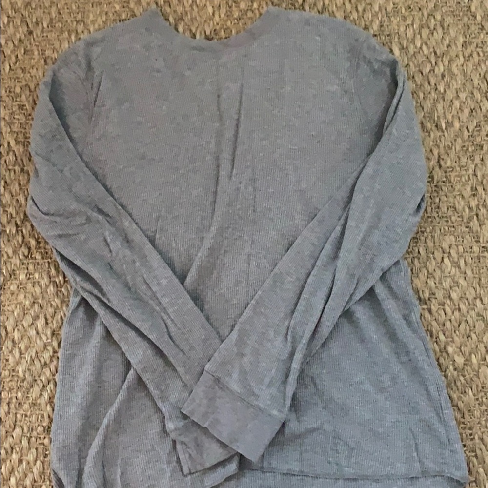 Long sleeve gray pajama top